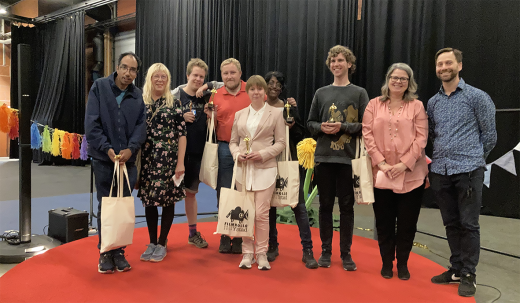 Filmare och pedagoger vid filmkollogala i Ystad Studios 2021.
