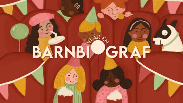 Illustration av barn på biograf