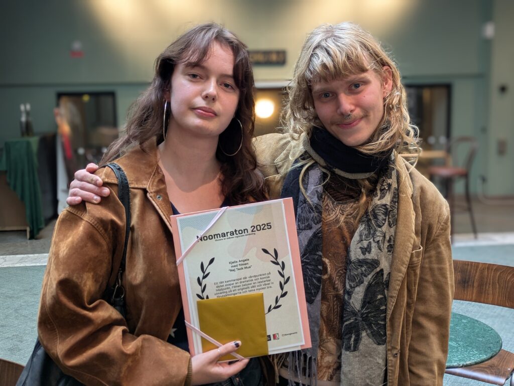 Ett av de vinnande lagen, "Kjells Angels" som tävlade med filmen "Nej Tack Mus"