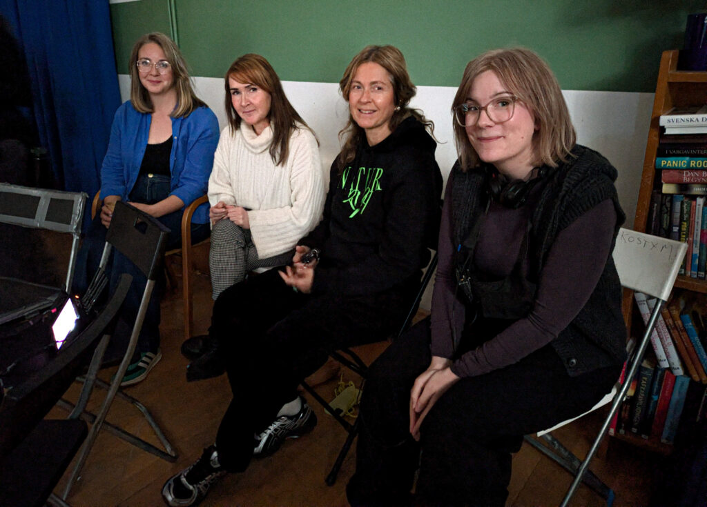 Från vänster: Alyssa Lewin, Filmlots i Helsingborg stad, Hanna Sohlberg, konsulent för lång spelfilm på Film i Skåne, Andrea Östlund, konsulent för lång spelfilm och nya format på Svenska Filminstitutet, samt Emma Åkesdotter Ronge, producent på Anagram Sverige