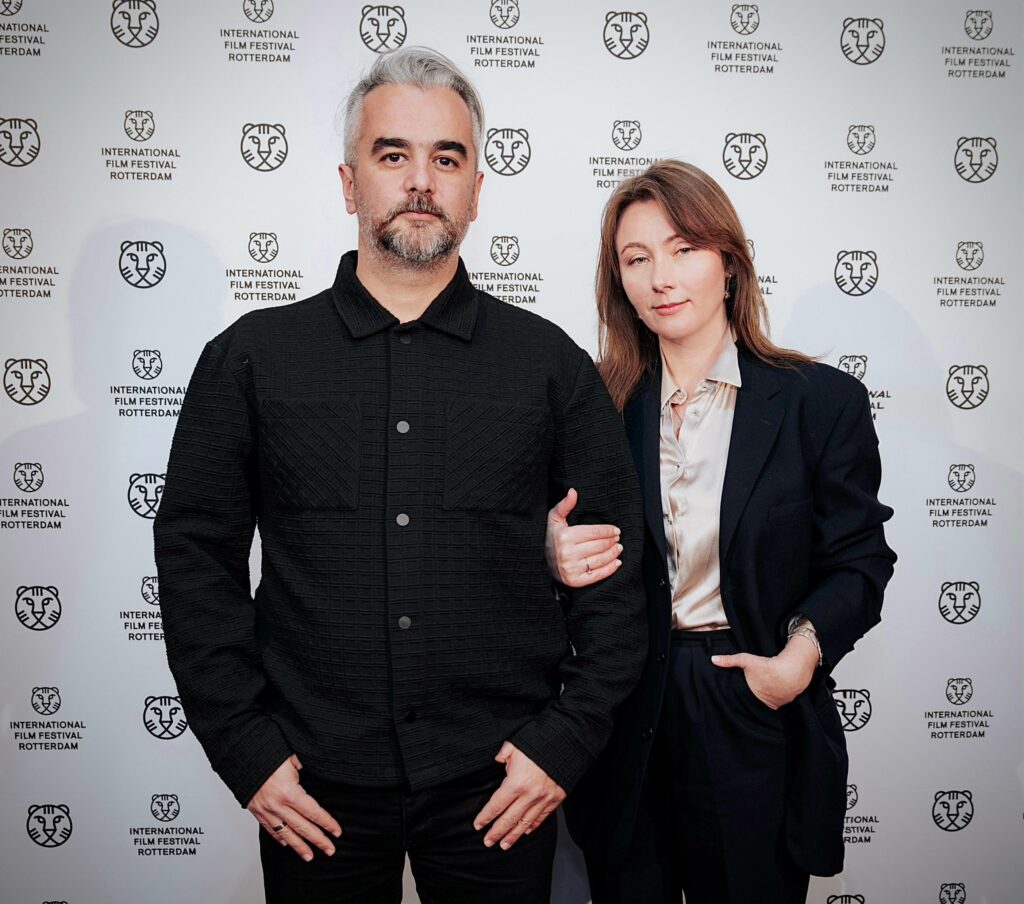 Producent Mehmet Bahadir Er och regissör Maryna Er Horbach på plats vid International Film Festival Rotterdam. Foto: Mark Bolk